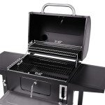 Royal Gourmet 24" Charcoal BBQ Grill with Side Tables