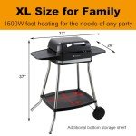Tesslux 1500W Outdoor Electric Grill & Griddle