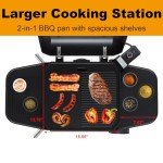 Tesslux 1500W Outdoor Electric Grill & Griddle