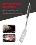 Stainless Steel BBQ Tool Set with Wooden Handles