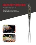 Stainless Steel BBQ Tool Set with Wooden Handles