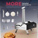 Icyglee 12" Portable Wood Pellet Pizza Oven