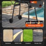 43-Inch Portable Charcoal BBQ Grill for 10