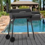 43-Inch Portable Charcoal BBQ Grill for 10
