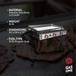 Portable 3-Burner Propane Flat Top Grill
