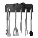 5-Piece Stainless Steel BBQ Tools Set with Case