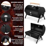 Joyfair Portable Charcoal Grill with Thermometer