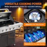 YIORTWO 4 Burner Stainless Steel Propane Grill