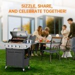 YIORTWO 4 Burner Stainless Steel Propane Grill