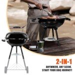 Leonyo 18-Inch Portable Charcoal Kettle Grill
