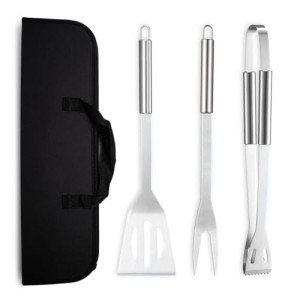 Stainless Steel 3-Piece BBQ Grill Tool Set