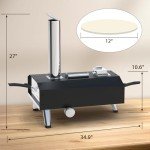 Portable Wood Pellet Pizza Oven - 12" Rotating Stone