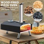 Portable Wood Pellet Pizza Oven - 12" Rotating Stone