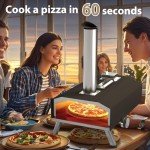 Portable Wood Pellet Pizza Oven - 12" Rotating Stone