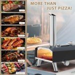 Portable Wood Pellet Pizza Oven - 12" Rotating Stone