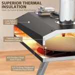 Portable Wood Pellet Pizza Oven - 12" Rotating Stone