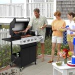 Lyromix 4 Burner Gas Grill with Side Burner