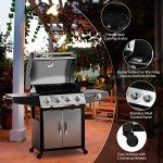 Master Cook 4-Burner Propane Gas Grill with Side Burner