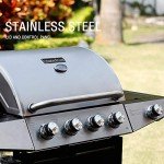 Master Cook 4-Burner Propane Gas Grill with Side Burner