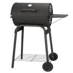 Kendane Large Barrel Charcoal Grill with Side Shelf