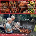 Kendane Large Barrel Charcoal Grill with Side Shelf