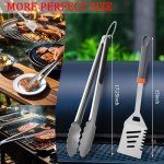 5-Piece BBQ Grilling Tool Set with Tongs