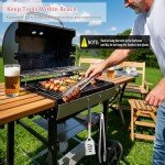 5-Piece BBQ Grilling Tool Set with Tongs