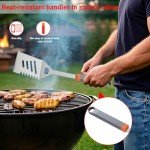 5-Piece BBQ Grilling Tool Set with Tongs