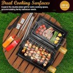Portable 2-in-1 Charcoal BBQ Grill for Outdoors