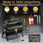 Portable 2-in-1 Charcoal BBQ Grill for Outdoors