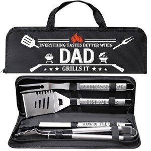 Stainless Steel BBQ Grill Tool Set for Dads