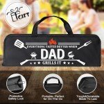 Stainless Steel BBQ Grill Tool Set for Dads