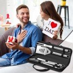Stainless Steel BBQ Grill Tool Set for Dads