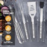 Stainless Steel BBQ Grill Tool Set for Dads
