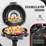 ROVSUN 1600W Vertical Electric Grill - Black