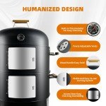 Joyagrill 20.5" 3-in-1 BBQ Smoker Grill