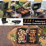 Joyfair 2-in-1 Portable Charcoal Grill for Camping