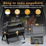 Joyfair 2-in-1 Portable Charcoal Grill for Camping