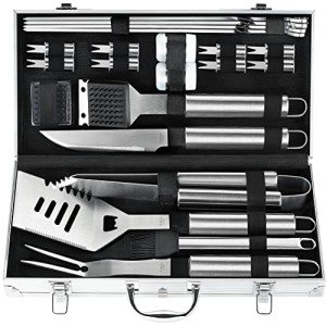22-Piece Heavy Duty BBQ Grill Accessories Set