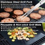 22-Piece Heavy Duty BBQ Grill Accessories Set