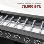 Royal Gourmet 6-Burner Propane Gas Griddle
