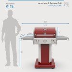 Kenmore 3-Burner Liquid Propane BBQ Grill