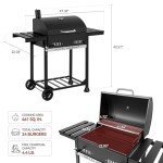 Royal Gourmet CD1824ET Charcoal BBQ Grill with Tables