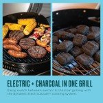 Bistro Pro Electric Grill & Charcoal Combo - Black