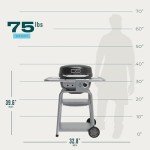 Bistro Pro Electric Grill & Charcoal Combo - Black