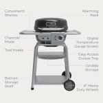 Bistro Pro Electric Grill & Charcoal Combo - Black