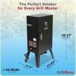 Electric Pellet Smoker with Digital Controls – Black