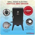 Electric Pellet Smoker with Digital Controls – Black