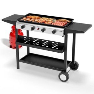 ROVSUN 4-Burner Portable Propane Griddle Grill