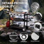 ROVSUN 4-Burner Portable Propane Griddle Grill